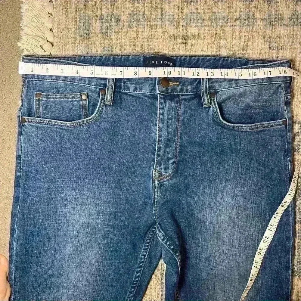 Five Four Men’s Blue Denim Montag Slim Straight Leg Denim Jeans Size 34 - Picture 9 of 16